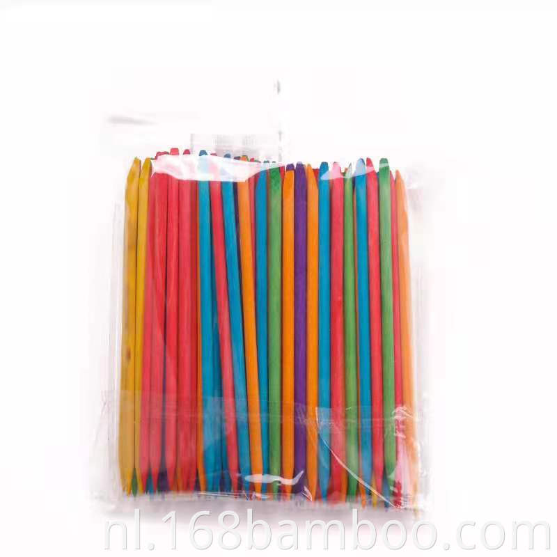 Colorful wooden nail sticks